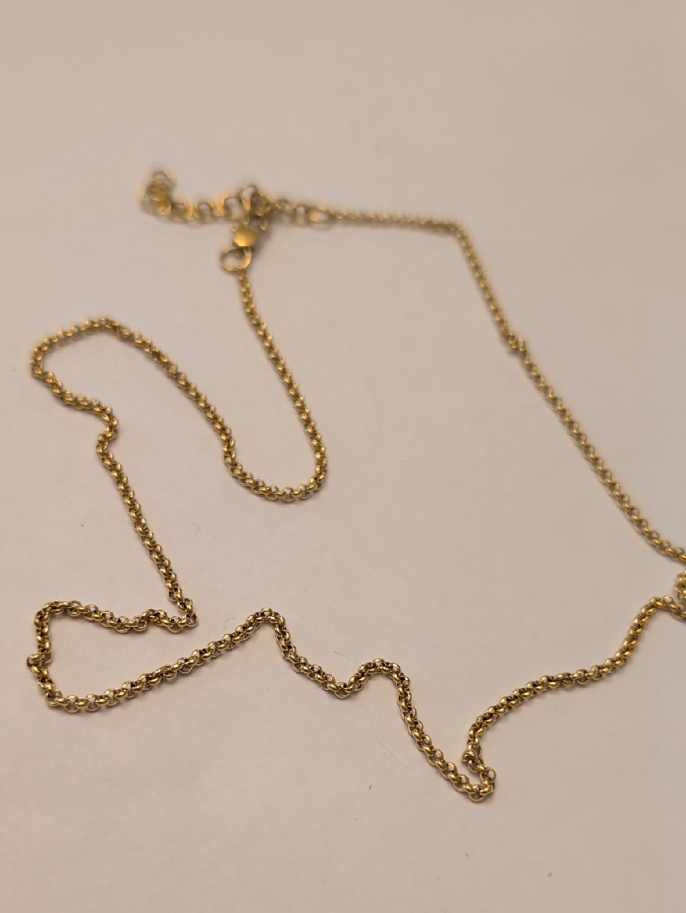 Inox Stainless Steel Gold Rope Chain Necklace